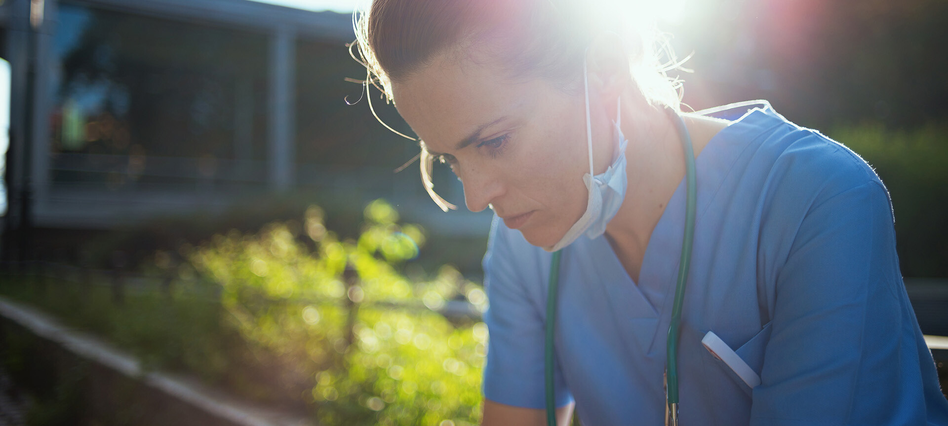 Stressed nurse cropped