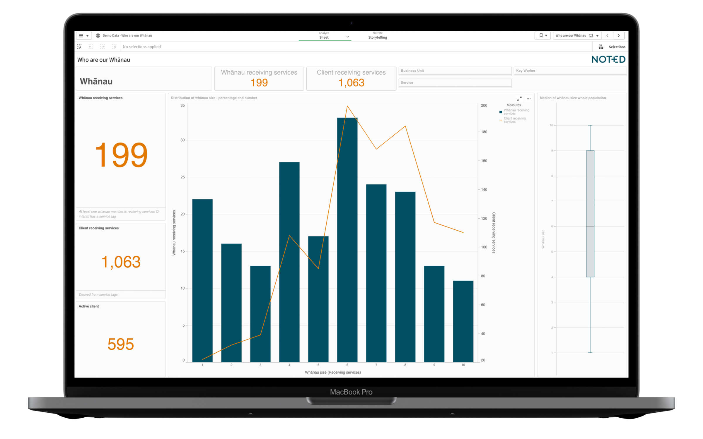 Noted's Data warehousing feature